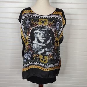 Alberto Makali | Lion Print Top